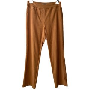 SLIMTACULAR Straight Leg Comfort Caramel Pull-On Pants, Medium